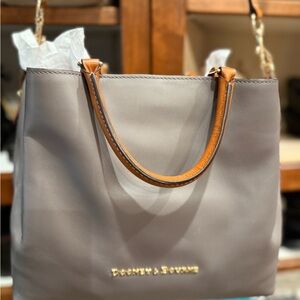 Dooney & Bourke Gray and Tan Tote Bag